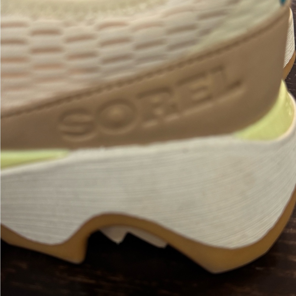 Sorel Women's Kinetic Impact II Slip On Sneakers – Cream/Blue teal – 8.5 - Picture 6 of 9